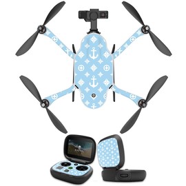 MightySkins Skin Compatible with GoPro Karma Drone Headphones wrap Cover Sticker Skins Baby Blue Designer