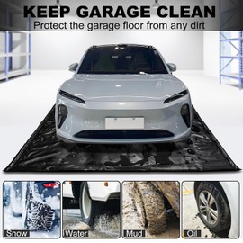 Efoxcity Garage Floor Mat Heavy Duty Waterproof Non-Slip Containment Mat Protection from Snow, Rain and Mud for Cars (8'6" x 22')