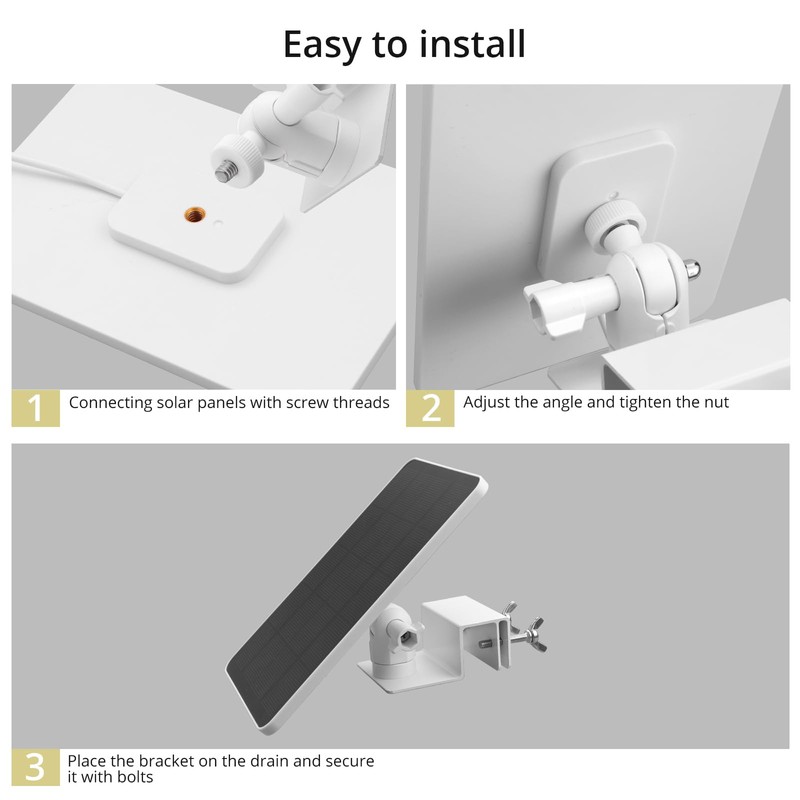 Anbte 2PCS Universal Solar Panel Gutter Mount, Aluminum Gutter Mount