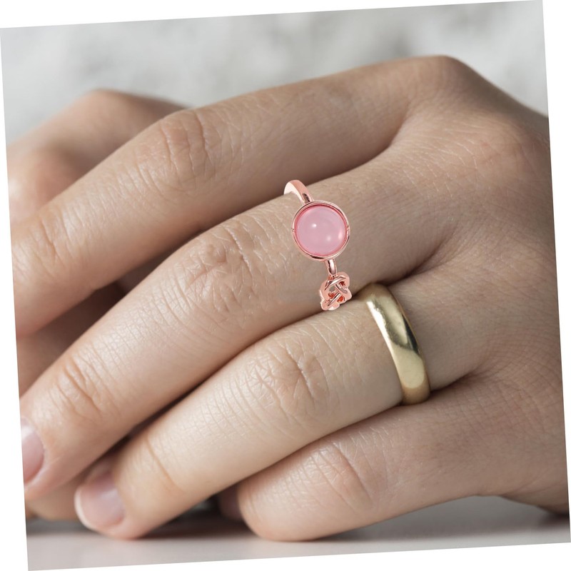 Healeved 1set Elegant Moonstone Rings for Women Promise Jewelry Present