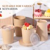Sabary 50 Pack 32oz Paper Soup Containers with Lids Disposable