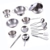 16PCS Pots and Pans Kitchen Toy Stainless Steel Pretend Play