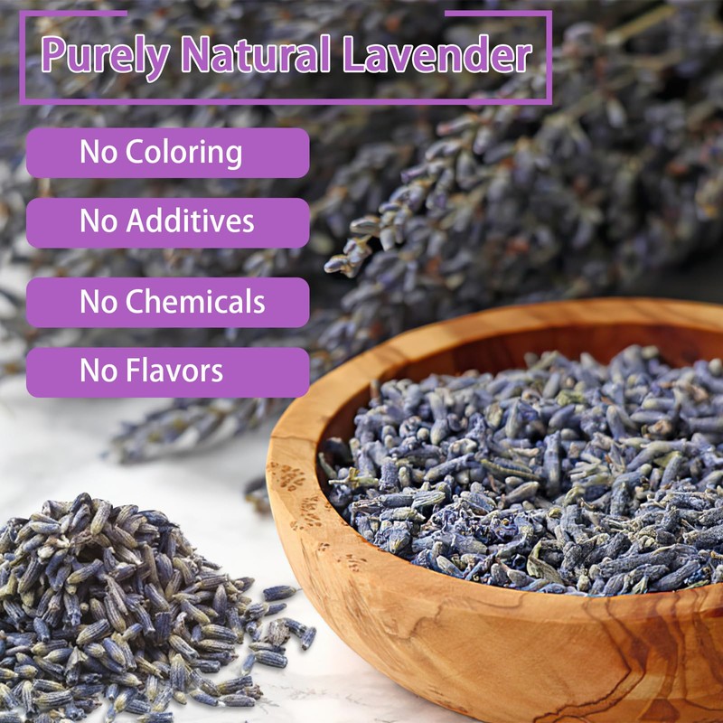 1/2 Pound Dried Lavender Flowers, Natural Dried Lavender Buds Bulk