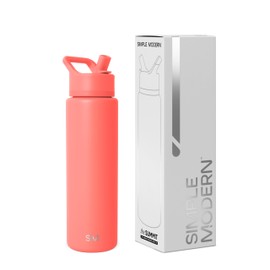 Simple Modern Water Bottle with Straw Lid | Vacuum Insulated Stainless Steel Metal Thermos | Reusable Leak Proof BPA-Free Flask for Sports Gym | Summit Collection | 30oz, Honolulu