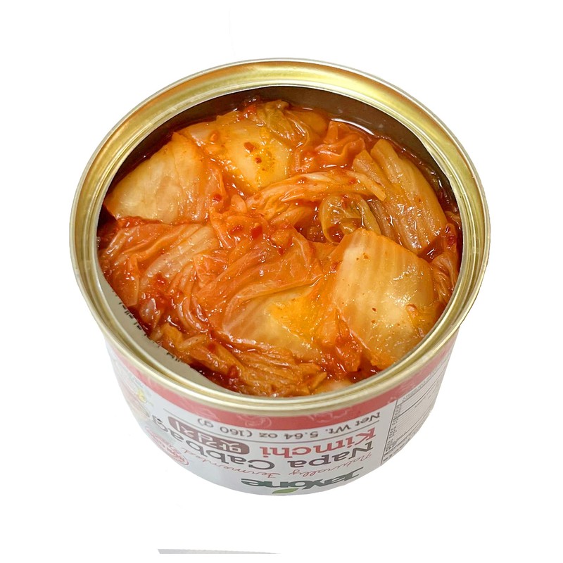 Korean Canned Kimchi, Napa Cabbage Kimchi, Naturally Fermented, Non-GMO, No