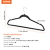 VEVOR Hangers, 11lbs Load-Bearing, 50 Pack Black Velvet Hangers with