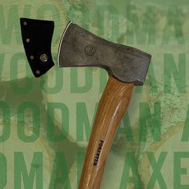 FORESTER Woodman 24in Wood Cutting Axe with Sheath - Multipurpose Axe with Hickory Handle for Wood Splitting and Chopping - Hand Forged Swedish Steel