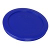Pyrex (2) 7200-PC Cadet Blue Lids, & (1) 7201-PC Blue
