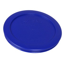 Pyrex (2) 7200-PC Cadet Blue Lids, & (1) 7201-PC Blue Cornflower Lids, & (1) 7210-PC Cadet Blue Lid, & (1) 7211-PC Navy Blue Lid Made in the USA