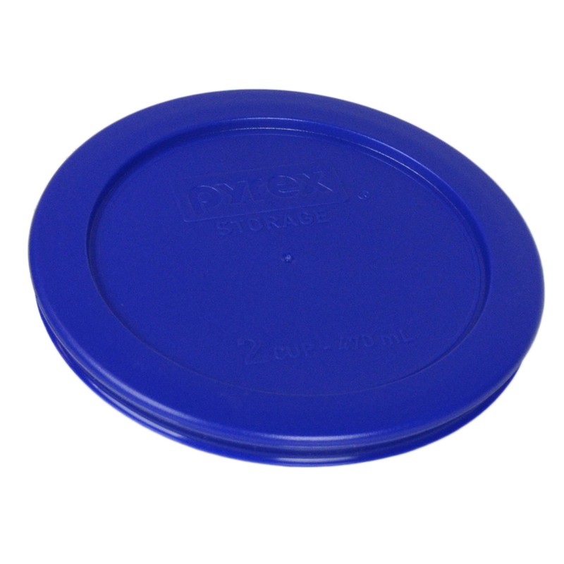 Pyrex (2) 7200-PC Cadet Blue Lids, & (1) 7201-PC Blue