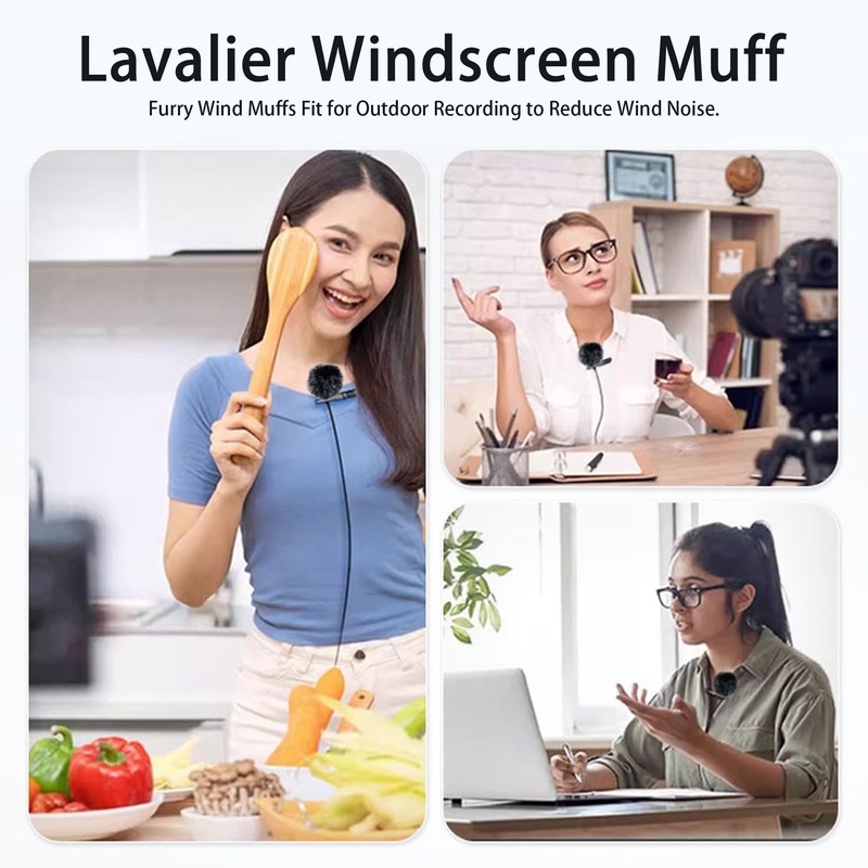 Microphone Windscreen 2 Pieces Microphone Windshield 1 cm Lavalier Microphone