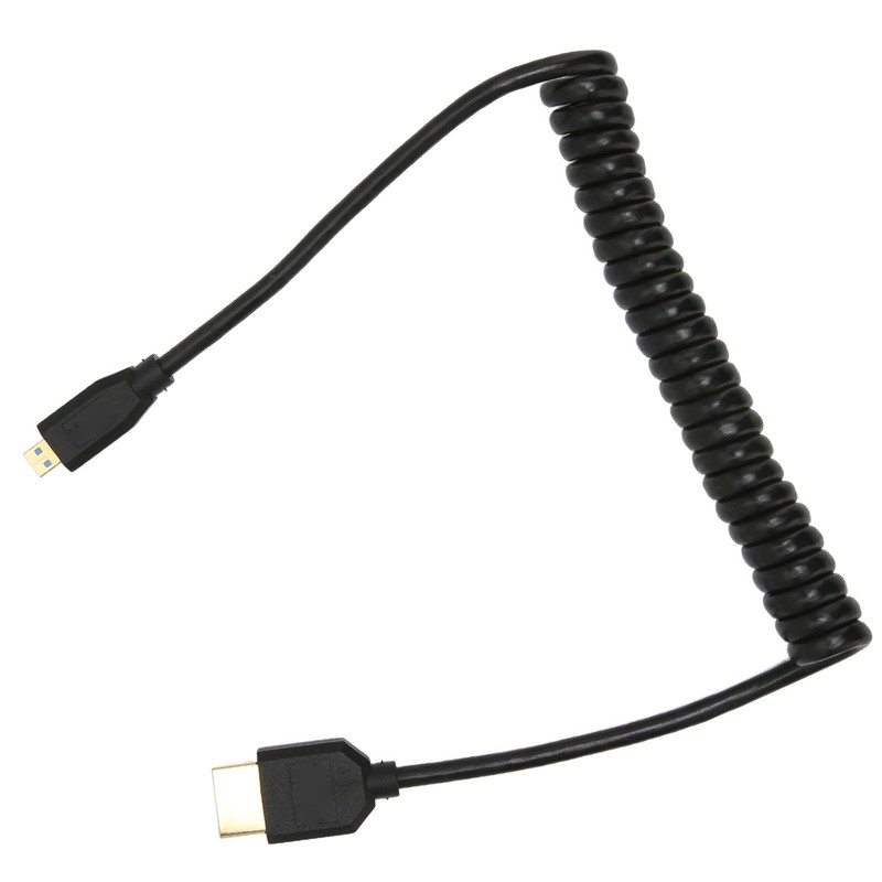 HD Multimedia Interface Cable Spring Retractable A Male to D