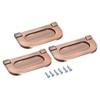 sourcing map Finger Flush Pull Handle 74x34x5mm Rectangle for Drawer