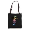 Christian Music Cross Tote Bag