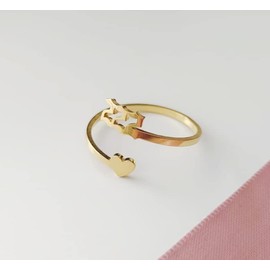 Angel Number Ring for Women Number 222 Necklace Gold Adjustable Number Ring Chain Numerology Jewelry Gift,222 Ring