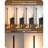 DEWENWILS EDISHINE Wood Floor Lamp, Upgraded Dual-Sided Lighting,7CCT&