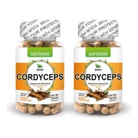 Cordyceps Adaptogeno, 200 Cápsulas (2 Frascos 100 Cap C/u) Sabor Natural