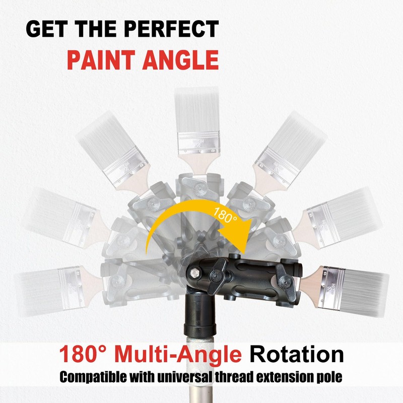 Multi Angle Paint Brush Extender V2, Long Handle Paint Brush,