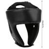 Boxing Helmet PU Leather Adjustable Head Guard Sanda Kickboxing Training