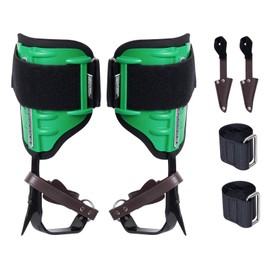 Happybuy Tree Climbing Spikes, 1 Pair Alloy Steel Climbing Spurs, 350lbs Load Capacity with Straps & Spike Protectors, Arborist Gear for Climbers, Hunting, Fruit Picking, Green