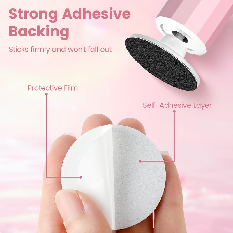 Foot File Replacement Pads, 60pcs Sandpaper Discs for Electric Foot