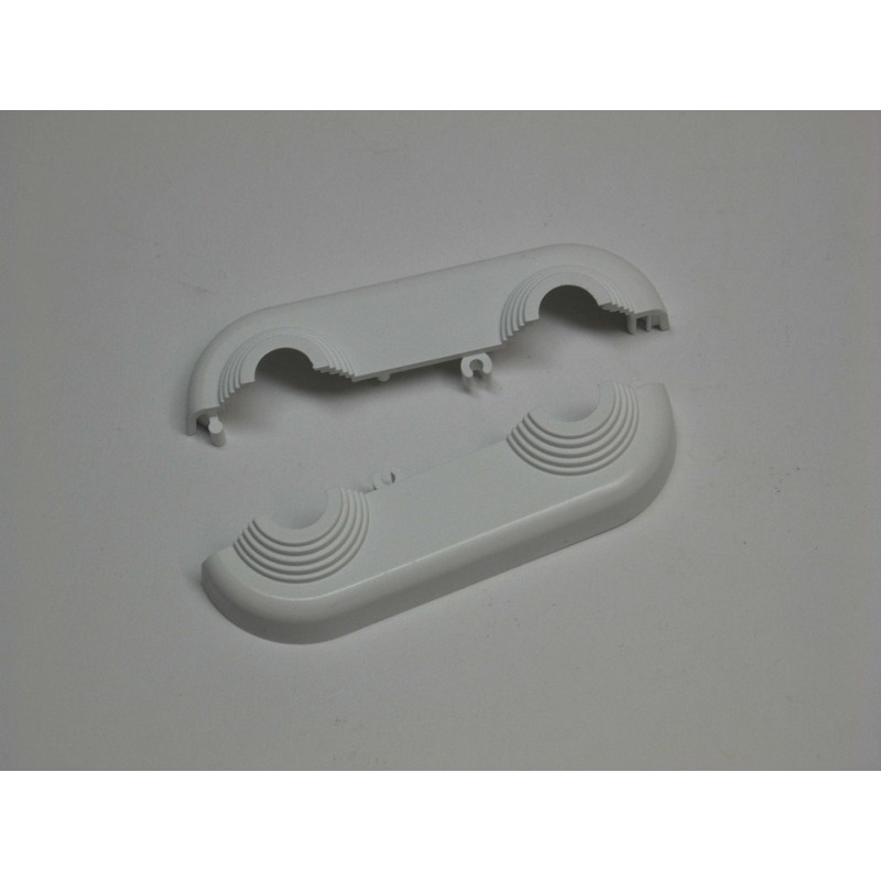 Simplex Double Rosette Plastic Flat Design 10 - 22 mm