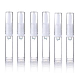 Airless Pump Jars, Travel Airless Pump Bottles Set, Empty, Refillable, Cosmetic Airless Pump Jar, Travel Foundation Container, Dispenser for Eyes, Face Cream, Lotion, Skincare Serum, 10ml