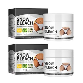 Snow Bleach Cream For Private Part, Skin Whitening Cream for Armpits, Bleaching Cream for Intimate Area, Cream for Whitening Dark Skin for Neck, Elbow, Inner Thigh, Pack of 2