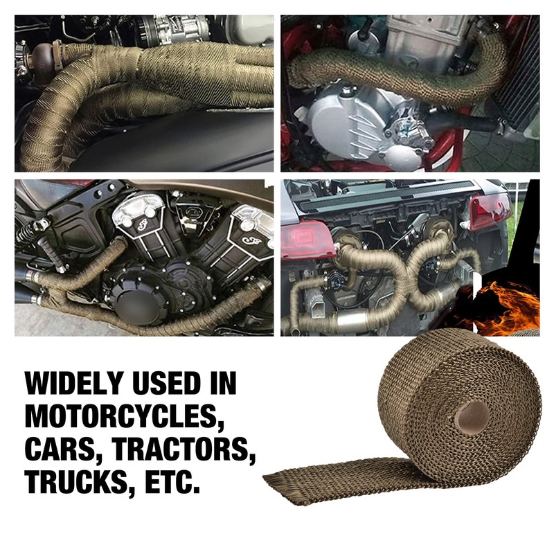 EVIL ENERGY Titanium Exhaust Header Wrap Roll 2" x 16'