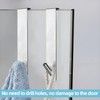 Vierone 2Pcs Shower Door Hooks 7.5 Inch Shower Hooks Silver