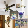 Tiffany glass lampshade, blue and white glass lampshade, baroque series