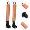 KICHOUSE 2pcs Beech Wood Wok Handle Scald-proof Pot Handle Detachable