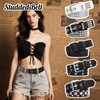 SNCEAW Studded Belt, Metal Punk Rock Rivet belt with Bright