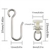 JianLing 30 Pieces Stainless Steel Hooks and 30 Pieces Curtain