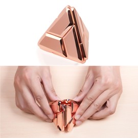 Metal Puzzle Brain-Teaser 3D Toys: Fidget Toys Cool Gadgets Stuff Triangular Cube Box Puzzles Toy ADHD Tools Stress Relief Gift for Kid Children Teen Adult Office Home School Christmas