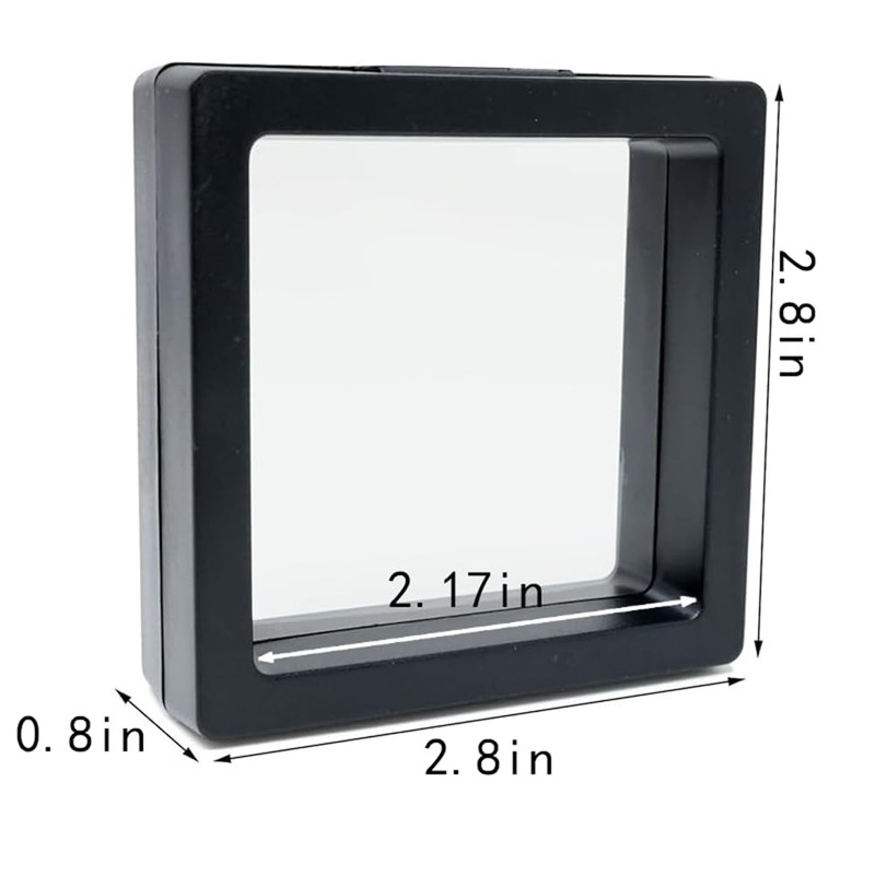 WELANGBN Black 3D Floating Frame Display Holder Stands, 1 PCS