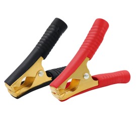 HuaLiSiJi Jumper Cable Clamps Heavy Duty 1000A Battery Cable Clamps 16.5cm Jumper Cable Clamps Pure Copper, with Insulating Sheath for Cars,Trucks, Ships (1000A 2PCS)