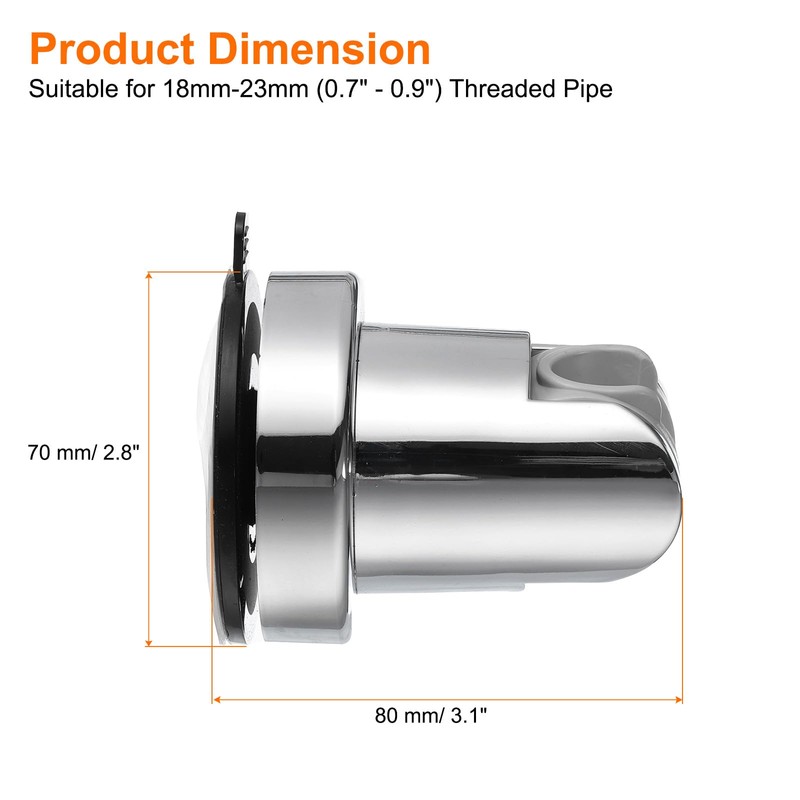 sourcing map 2pcs Shower Head Holder, Suction Cup Shower Head