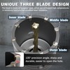 34PCS Concrete Hole Saw Kit,30/40/50/65/80/100/110mm Masonry Hole Saw, with SDS