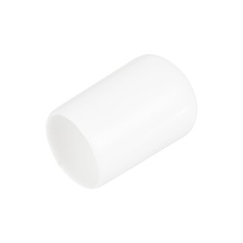sourcing map 20pcs Rubber End Caps 12.5mm ID Vinyl Round Tube Bolt Cap Cover Thread Protectors White
