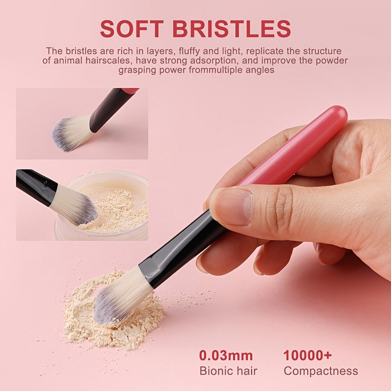 Makeup Brush Set with Soft Bristles for Foundation, Powder, Blush,