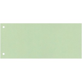 Q Connect Lever Arch KF00518 Dividers, Colour Index Flags Universal Index Strips 10.5 x 24 cm Pack of 100 Green