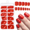 AddFavor Red Press on Nails Short Fake Nails, 240pcs Tomato