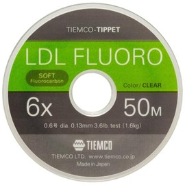 TIEMCO Tippet LDL Fluoro Tippet 6X 0.6 No. 16.9 ft (50 m) 6.2 lbs (2.9 kg) 1.3lb