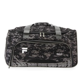 Fila Source Sm Travel Gym Sport Duffel Bag, Black Digi Camo, One Size