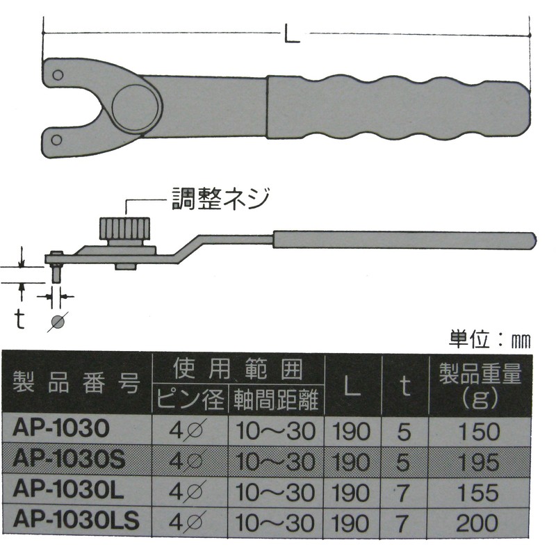 Top Industry AP-1030S AP-1030S Adjustment Pin Wrench Disc Grinder with