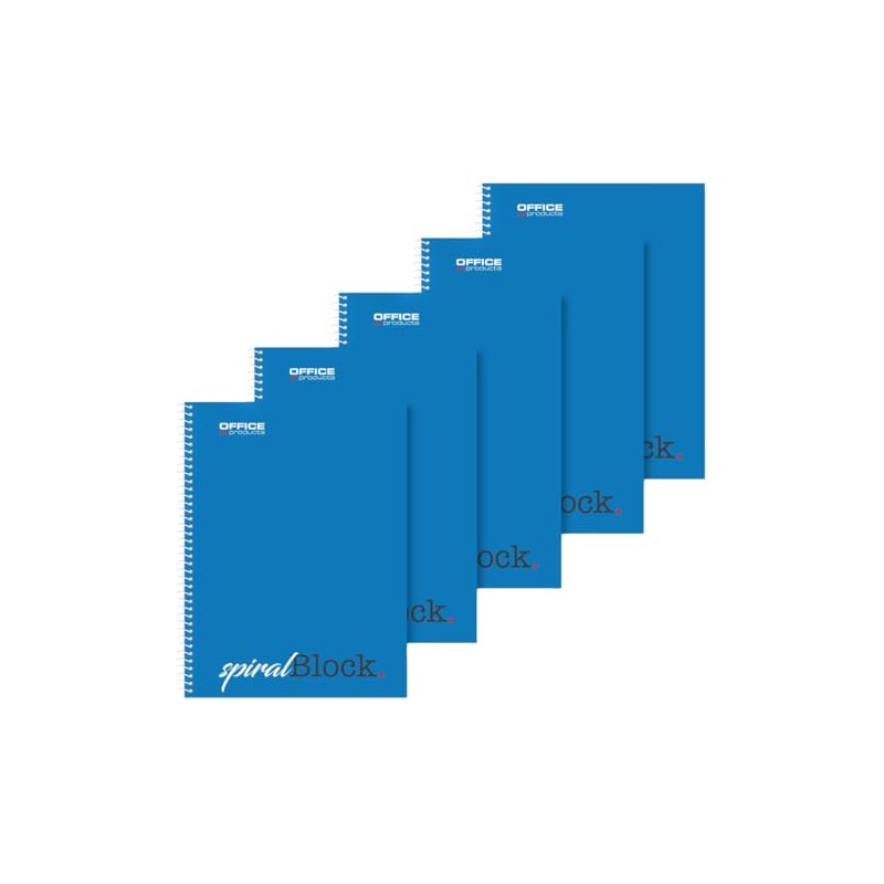 OFFICER PRODUCTS Spiral Notepad A5 Squared / Pack of 5