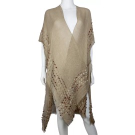 original usa kimono one size fits all beige brown tan rustic criss-cross