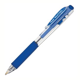 Pentel Wow! Gel Retractable Gel Pen, (0.7mm) Medium Line, Blue Ink, Box of 12 (K437-C)
