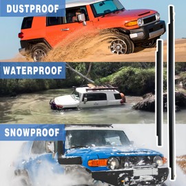 RYSPLORE 4 PCS Door Window Moulding Trim Compatible with 2007-2014 Toyota FJ Cruiser Weatherstrip Seal Belt OE# 68163-3504,168164-35041,68161-35073,68162-35073